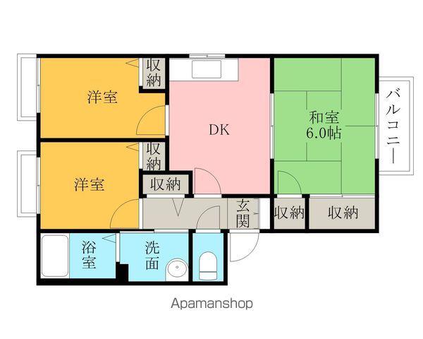ガーデンハイツ・古谷(3DK/2階)の間取り写真