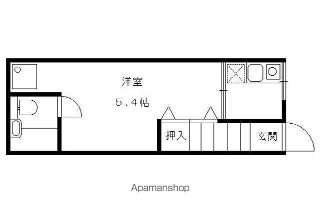 南舟岡アパート(1K/1階)の間取り写真