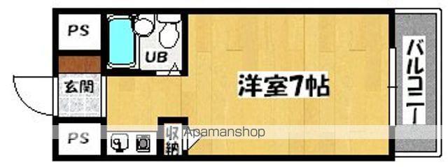 パープルマンション3号館(1K/1階)の間取り写真