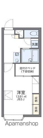 レオパレスフォンターナB(1K/1階)の間取り写真