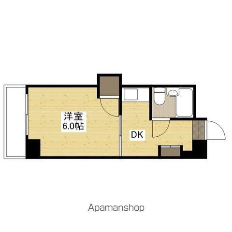 中広ハウス(1DK/3階)の間取り写真