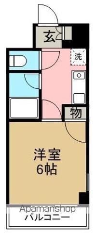 アメッセ城西(1K/3階)の間取り写真