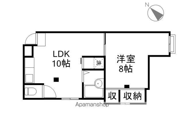 ラ・セーヌ螢谷(1LDK/2階)の間取り写真