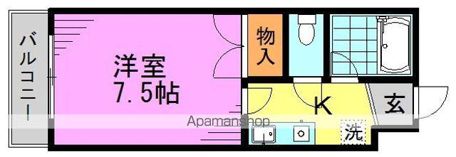 第一ビューラー方南(1K/2階)の間取り写真