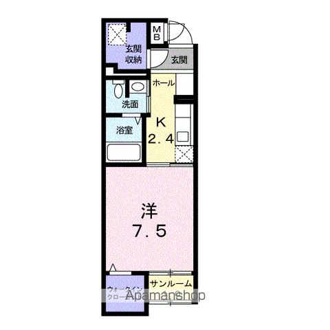 ボニート・トルチャ(1K/1階)の間取り写真