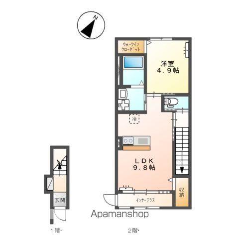 エスペランサAI(1LDK/2階)の間取り写真