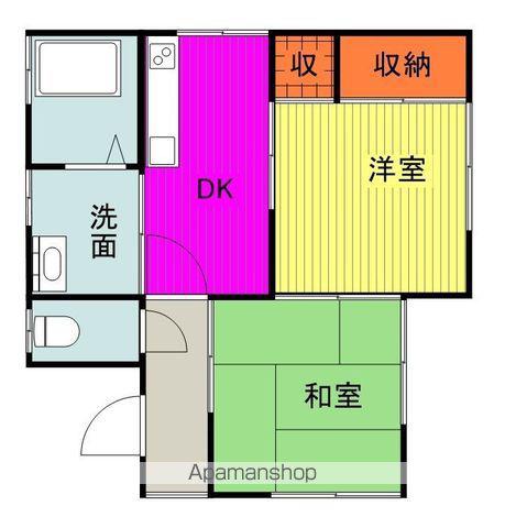 山口線 山口駅(山口) 徒歩28分 1階建 築39年(2DK)の間取り写真