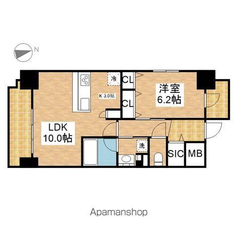 PONANT鶴舞公園(1LDK/2階)の間取り写真