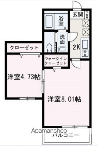 ペンタトニックス朝霞台(2K/2階)の間取り写真