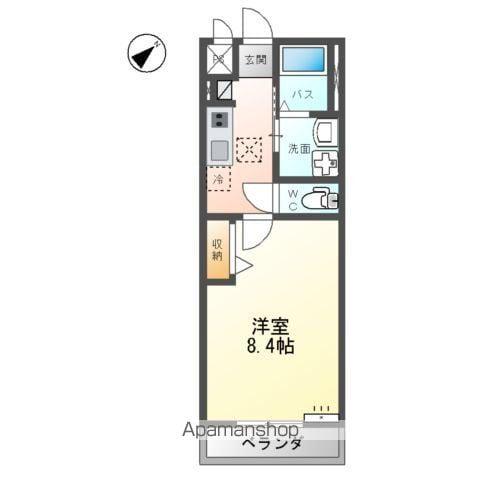 LIMNE(1K/2階)の間取り写真