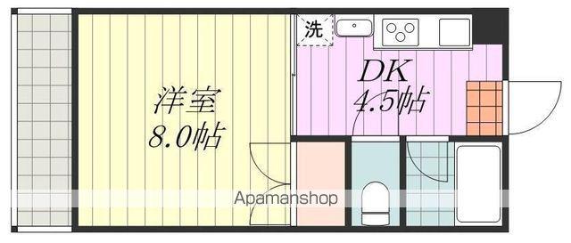 ハイツフレンド(1DK/3階)の間取り写真