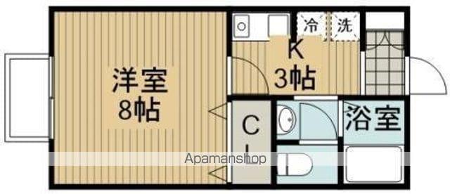 ビーチノーヴァⅡ(1K/1階)の間取り写真