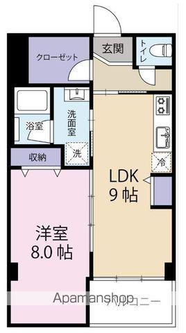 S&Mビル(1LDK/5階)の間取り写真