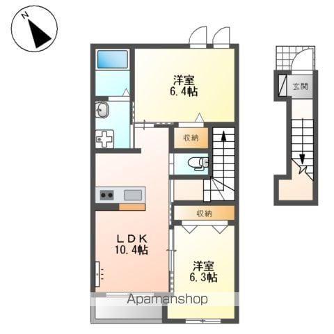 グランウッド(2LDK/2階)の間取り写真
