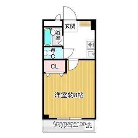 旭ビル(1K/3階)の間取り写真