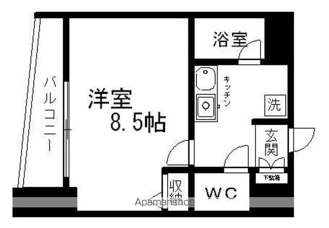 和光ビルⅢ(1K/3階)の間取り写真