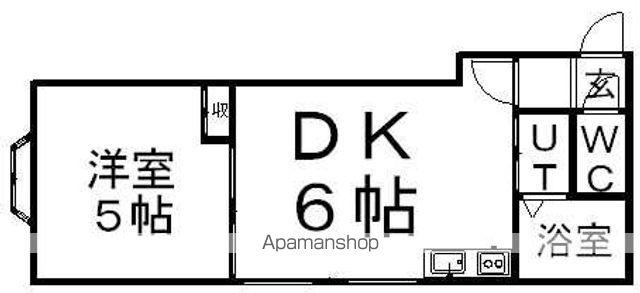 ヴィルヌーブ澄川(1DK/3階)の間取り写真