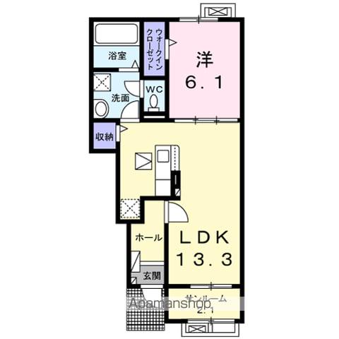 フォルトーナⅢ(1LDK/1階)の間取り写真