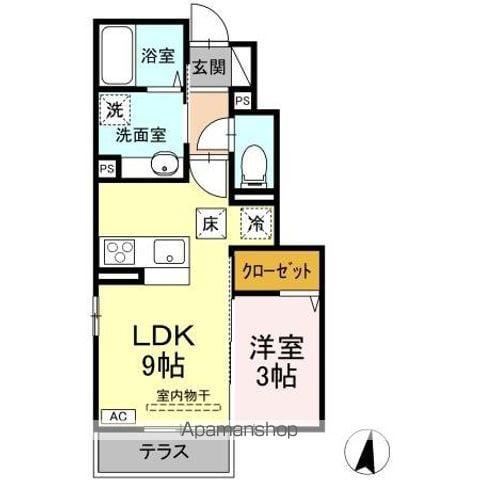 蔵谷ハイツ(1LDK/1階)の間取り写真