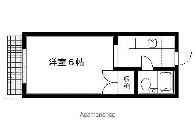 佳北マンション(1K/3階)の間取り写真
