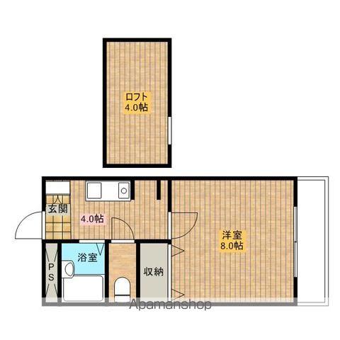 サントピア蓮田(1K/2階)の間取り写真