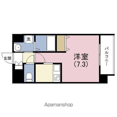 メゾンルージュ玉造EST(1K/8階)の間取り写真