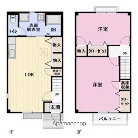 ＢＲＡＮＣＨＥ美くしＢ(2LDK)の間取り写真