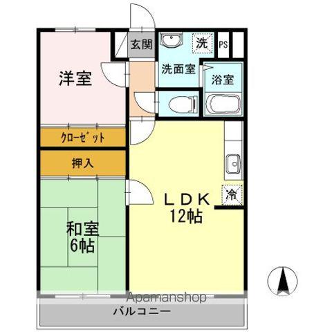 ヴィラグランテ(2LDK/1階)の間取り写真