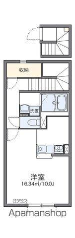 レオネクストアズールⅡ(1K/2階)の間取り写真