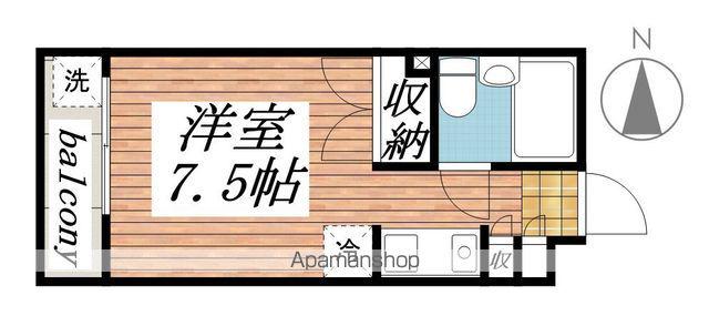 メゾン・ド・ラファル(ワンルーム/2階)の間取り写真