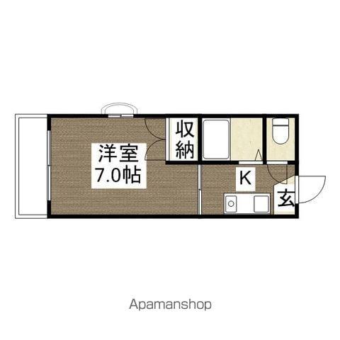 エーデルハイム木屋町(1K/1階)の間取り写真