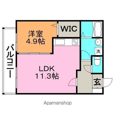 BELL SOLEILⅡ(1LDK/2階)の間取り写真