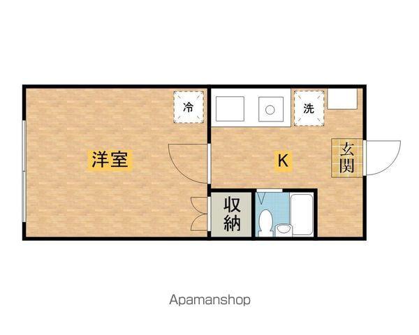 ミキハイツ(1K/2階)の間取り写真