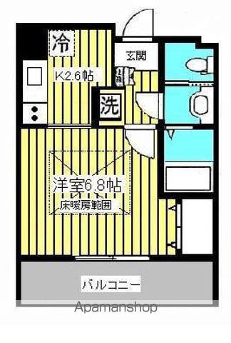 HF仙台レジデンスイースト(1K/6階)の間取り写真
