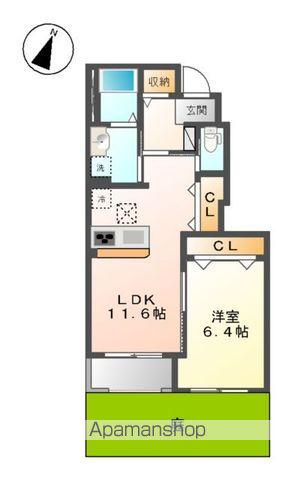 ハーモニーヒルズ(1LDK/1階)の間取り写真