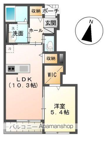 NFコーポ1号館(1LDK/1階)の間取り写真