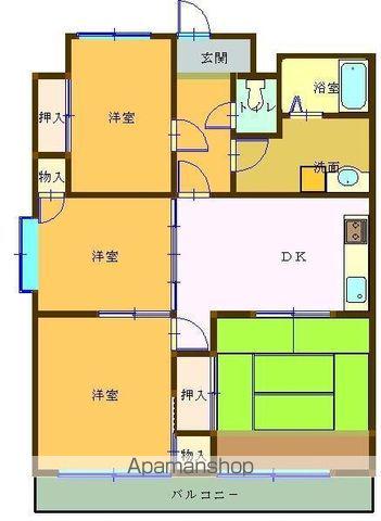 パレス太平寺(4DK/6階)の間取り写真