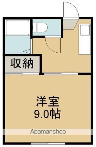 陽光ハイツB棟(1K/2階)の間取り写真