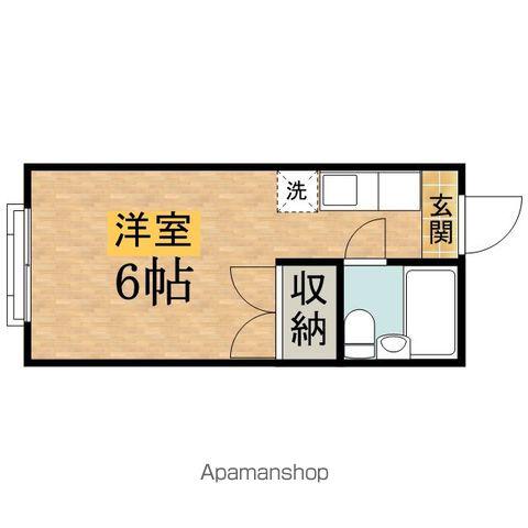 スカイハイツ土方(ワンルーム/1階)の間取り写真