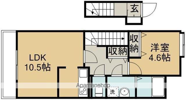 アローナ(1LDK/2階)の間取り写真