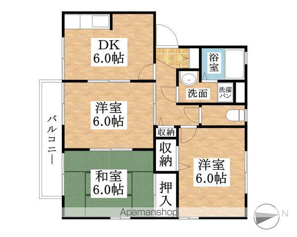 ジュセル稲木(3DK/2階)の間取り写真