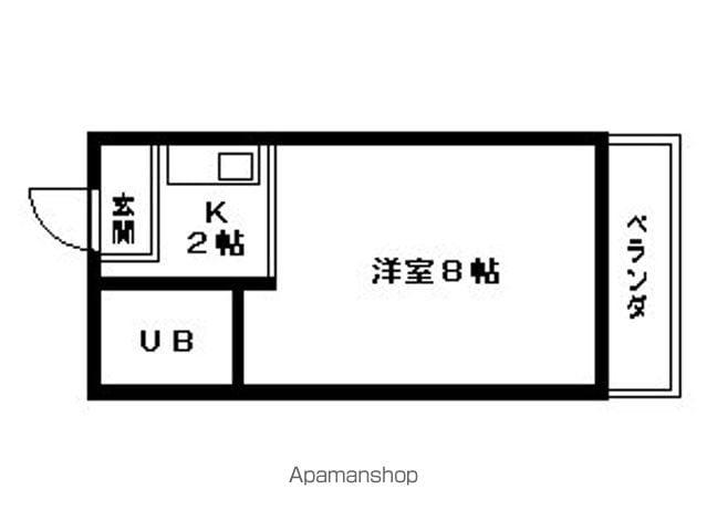 ソアール(1K/4階)の間取り写真