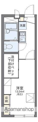 レオパレススターチスⅡ(1K/1階)の間取り写真