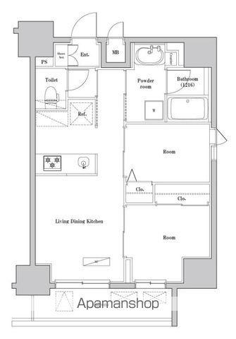 SPコート両国(2LDK/3階)の間取り写真