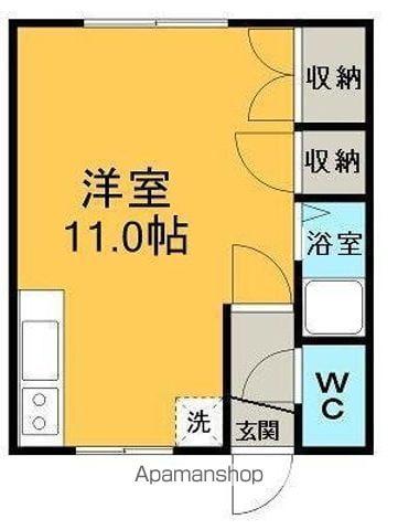 サクラハイツ(ワンルーム/1階)の間取り写真