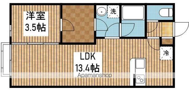 サンライズ(1LDK/2階)の間取り写真