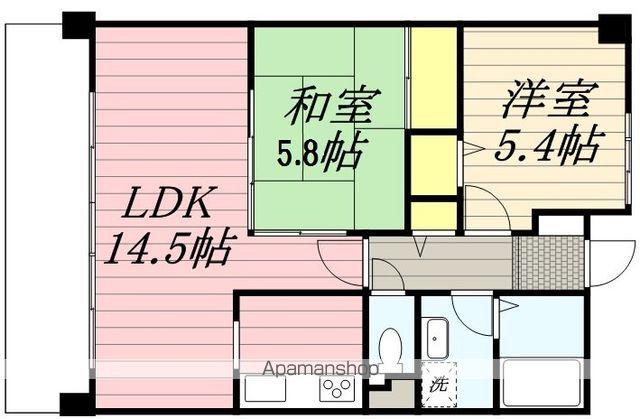 フェリーチェ原田Ⅱ(2LDK/3階)の間取り写真