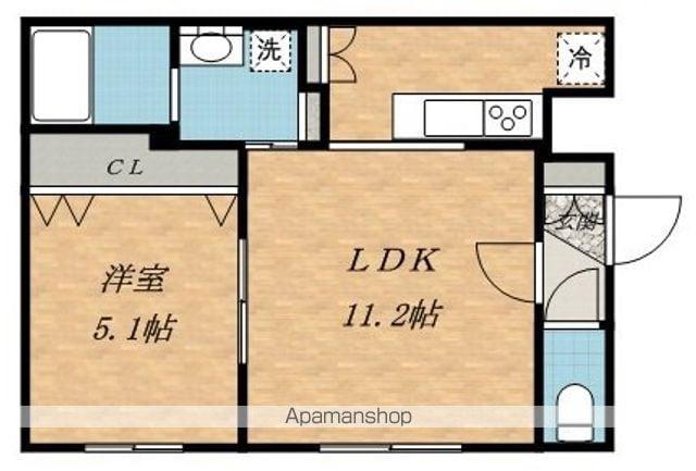グランメール アクシアⅡ(1LDK/4階)の間取り写真