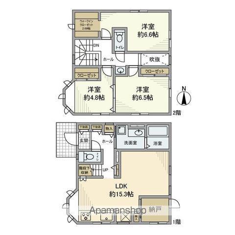 中央本線 武蔵境駅 バス乗車時間：11分 第二小学校前バス停で下車 徒歩2分 2階建 築3年(3LDK)の間取り写真