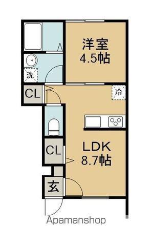 ベルグレイヴィア新居浜中央(1LDK/1階)の間取り写真